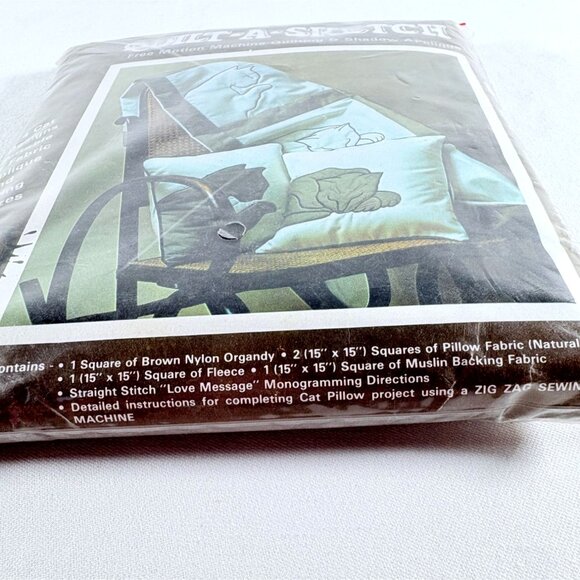 Vintage 1983 Quilt A Sketch Free Motion Machine Embroidery Kit # 601 Cats - Picture 3 of 9